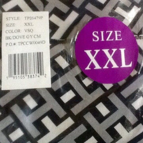 new BLACK and DOVE GRAY Tommy Hilfiger Sport Printed Leggings in Women's Sz XXL - Picture 8 of 10